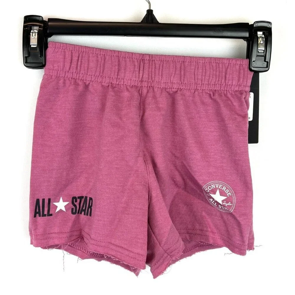 Converse Girl’s Pink Raw Edge Shorts Size 6x